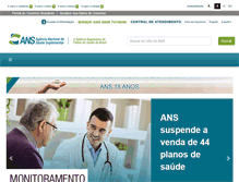 Tablet Screenshot of ans.gov.br